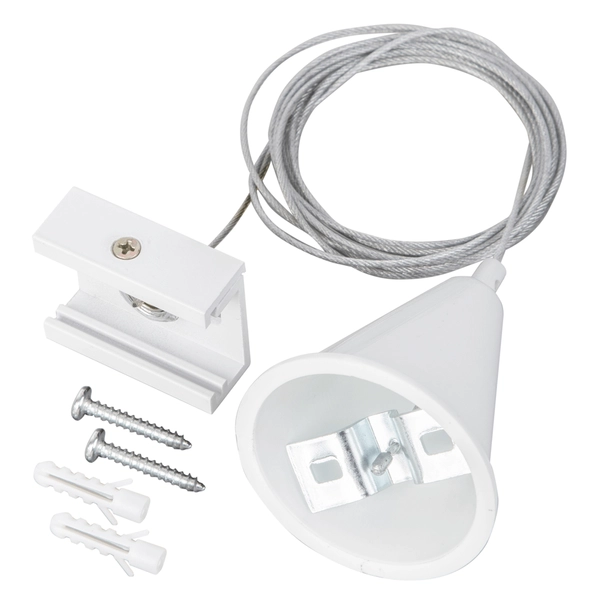 Zawiesie do systemu szynowego 3-fazowego TRACK ML1196 białe