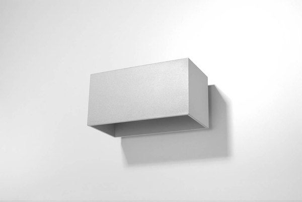Kinkiet LAMPA ścienna SL.0526 metalowa OPRAWA prostokątna kostka szara