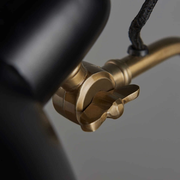 Biurkowa lampka do gabinetu Largo 95478 Endon aluminiowa czarna mosiężna