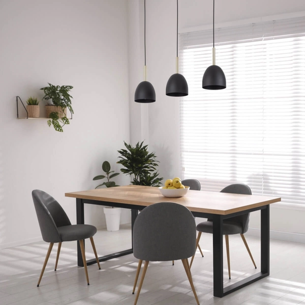 Wisząca lampa nad wyspę Nord 4871 TK Lighting potrójna metal czarny złoty