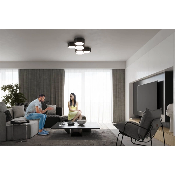 Czarna lampa sufitowa SL.1059 geometryczna do przedpokoju