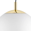 Wisząca LAMPA skandynawska ALUR 10726105 Kaspa kulista OPRAWA szklany ZWIS kula ball hygge złota biała