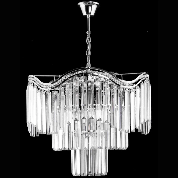 Żyrandol lampa wisząca VEN E1735/7 CR kryształowa glamour do salonu chrom