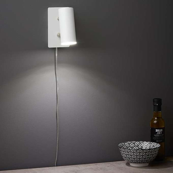 Industrialna LAMPA ścienna BARCELONA 107346 Markslojd metalowa OPRAWA kinkiet tuba regulowana biała
