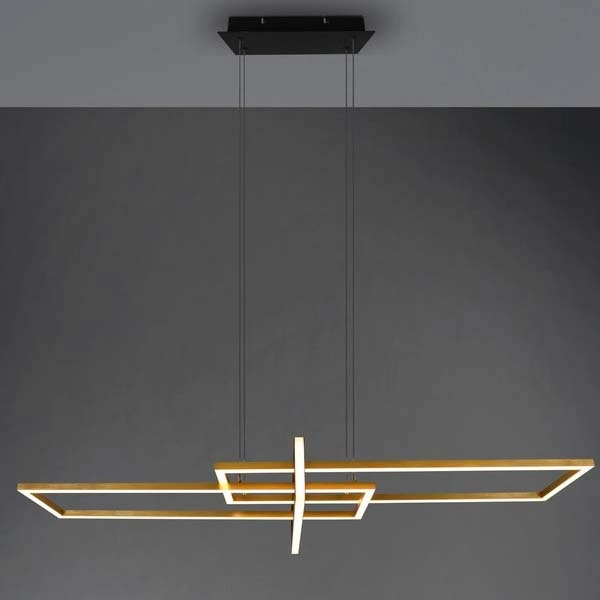 Wisząca lampa LED Salinas 320310308 zwis 34W 3000K złote ramki