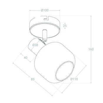 Szklana lampa ścienna Nino ABR-SLWN-1XE14 Abruzzo srebrny czarny