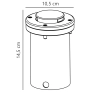 Najazdowa lampa wpustowa TILOS 96409934 zewnętrzna IP67 srebrna