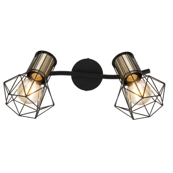 Sufitowa lampa druciana Priska 54017-2M czarna złota