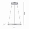 Lampa wisząca PUREE-LOOP srebrna pierścieniowa LED 53W 2700-5000K ring zmienna barwa 2551-95