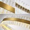 Okrągła lampa wisząca Lux CGLUXPRISMS60 Copel LED 40W 3000K crystal mosiądz