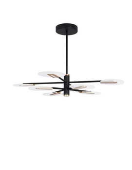 Salonowa lampa sufitowa Ceja nad stół LED 56W czarna złota