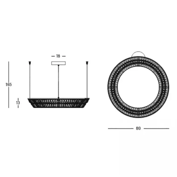 Salonowa wisząca lampa 23048 LED 55W 3000K glamour mosiądz