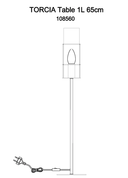 Stojąca lampka biurkowa Torcia 108560 Markslojd tuba szklana przydymiona