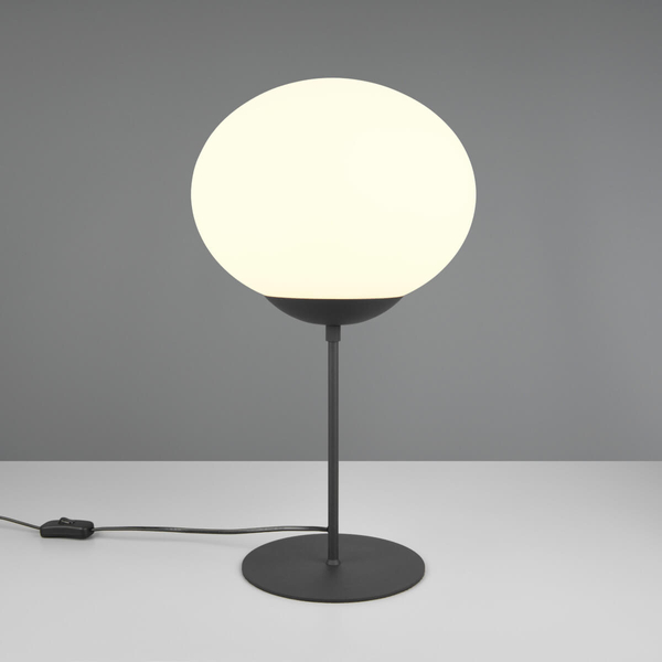 Biurowa lampka do salonu FOMENTO 563100132 Trio bańka czarny biały