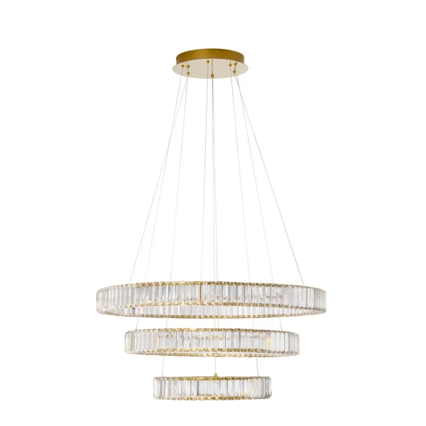 Salonowy żyrandol pałacowy Bauta crystal LED 92W złoty