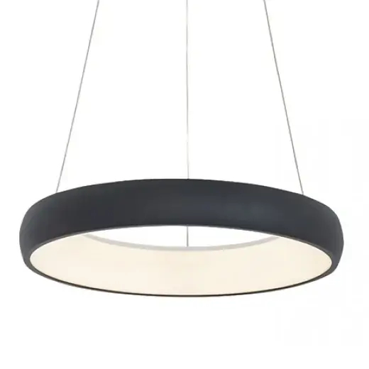 Dekoracyjna lampa wisząca 2044 LED 32W 3000K pierścień ring czarny
