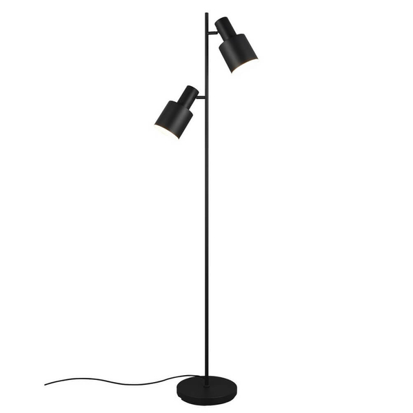 Podłogowa lampa ELIOR DL232419400 Trio reflektorki metalowa czarna