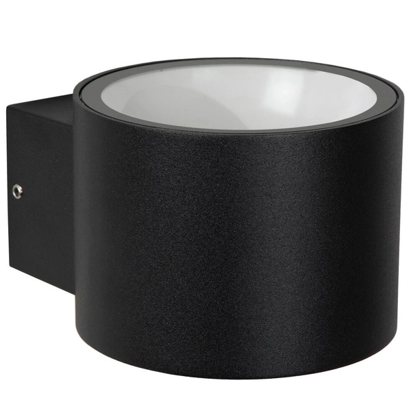 Czarny kinkiet zewnętrzny Oxford okrągła lampa metalowa