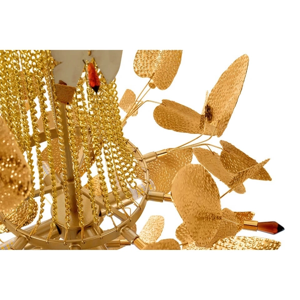 Żyrandol dekoracyjny Paradiso MSE1501100154 Moosee kryształowy łańcuch złoty