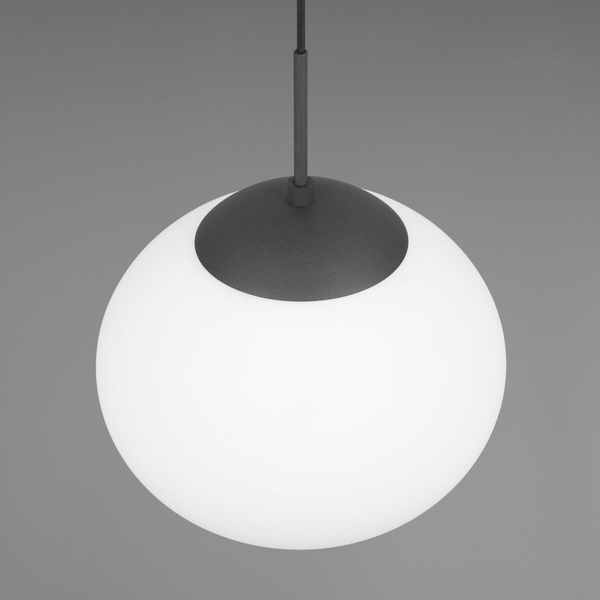 Wisząca lampa nad stół FOMENTO 363100132 Trio kula metalowa czarny biały