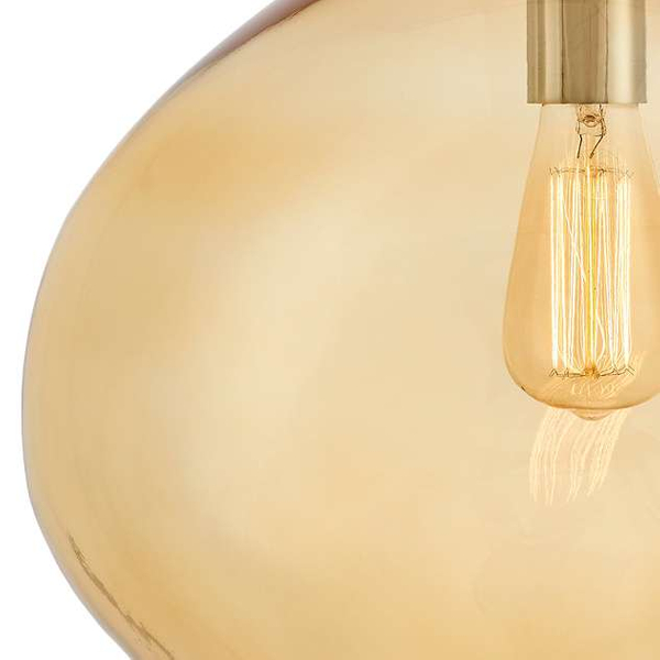 LAMPA wisząca AVIA L 10418115 Kaspa szklana OPRAWA zwis bursztynowy