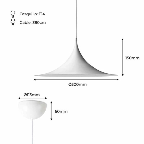Lampa wisząca nad wyspę Oslo ABR-OSLO-W Abruzzo do jadalni biała