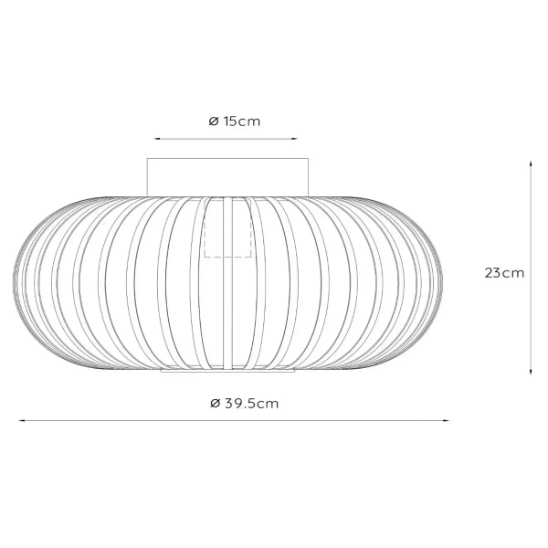 Sufitowa lampa do sypialni MANUELA 78174/40/36 Lucide szary