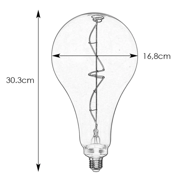 Ściemnialna żarówka Pear 108722 Markslojd E27 2200K 265lm busztynowa