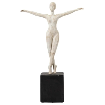 Rzeźba baletnica Ballerina 5059413869884 dekoracja kobieta czarny biały