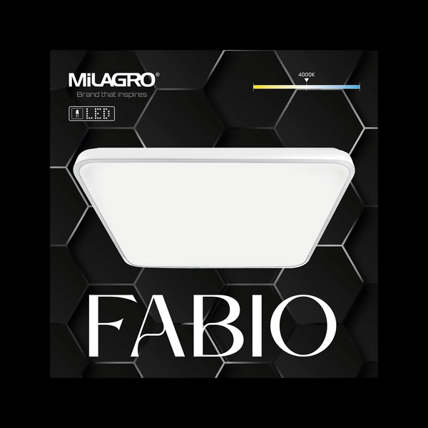 Minimalistyczna lampa sufitowa Fabio 35W biała do salonu