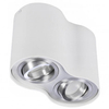 Regulowana lampa natynkowa Bross AZ0784 do holu biała aluminium