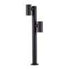 Stojąca lampa podwójna na taras MALONZO LE75160 LED 13W 3000K IP65 czarna