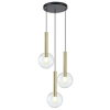 Szklana wisząca lampa NIKO GOLD ML0332 do kuchni złota czarna