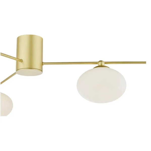 Kulista lampa sufitowa Jasper JAS5335 szklane białe złote