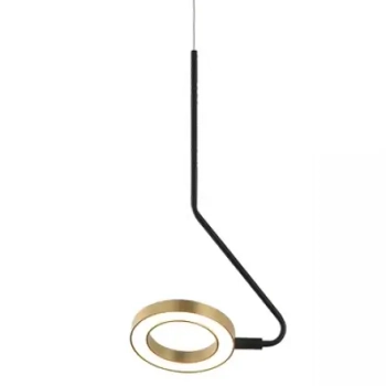 Biurowa ledowa wisząca lampa 22045 LED 7W 3000K liniowa ring czarny
