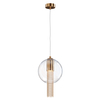 Kulista lampa wisząca Flusso P095PL-01BZ szklana przeźroczysta