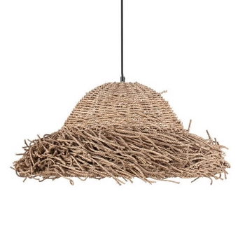 Wisząca lampa z trawy morskiej ALLENDE LE44491 boho beżowy