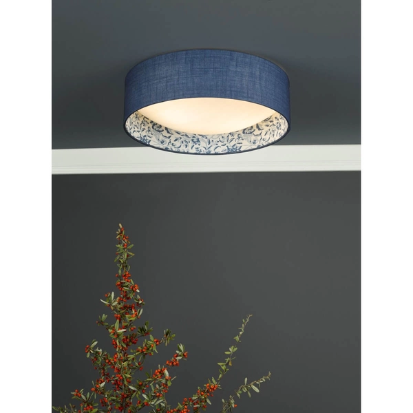 Owalna lampa sufitowa Down DOW5023-EH Dar Lighting motyw kwiatowy koło niebieska
