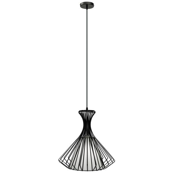 Loftowa LAMPA wisząca Bogota 5105/1 BLACK Elem druciana OPRAWA metalowy ZWIS klatka czarna