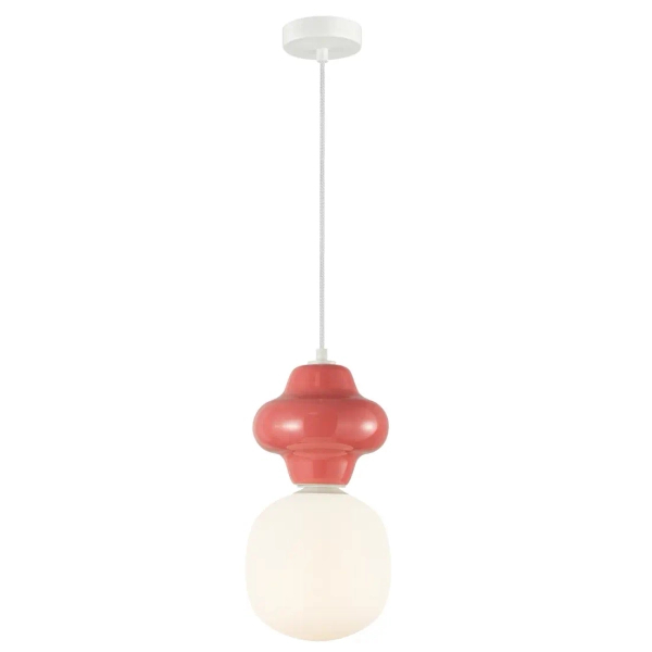 Salonowa lampa zwisająca Latera PND-94331-1L-RED ceramika czerwony