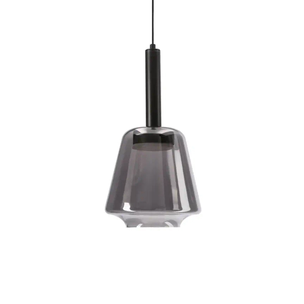 Wisząca lampa loftowa BUENO czarna 31-50441 1xGx53 szklana nad wyspę
