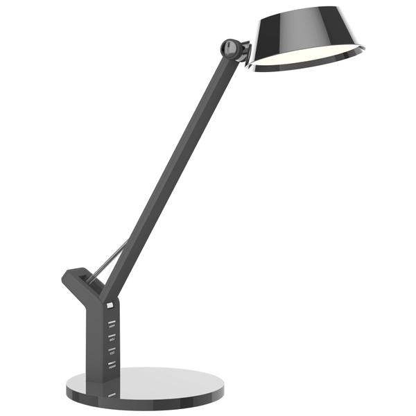 Biurkowa LAMPA stojąca URSINO 58422B Globo metalowa LAMPKA stołowa LED 8W 3000K - 6300K z portem USB czarna