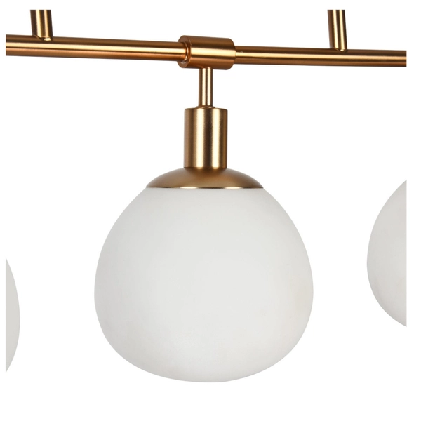 Modernistyczna LAMPA wisząca ERICH MOD221PL-05G Maytoni metalowa OPRAWA szklane kule ZWIS molekuły mosiądz