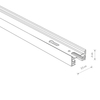 Szynoprzewód sufitowy 1m PROFILE RECESSED TRACK 9012 Nowodvorski 1-fazowa podtynkowa listwa 230V biała