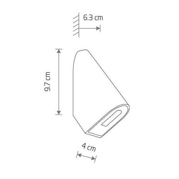 Zewnętrzny kinkiet ścienny Cline 11377 Nowodvorski LED 3W 3000K IP54 czarny