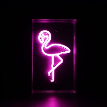 Dekoracyjna lampa stołowa FLAMINGO FM-WN33 LED 3,4W NEON różowy