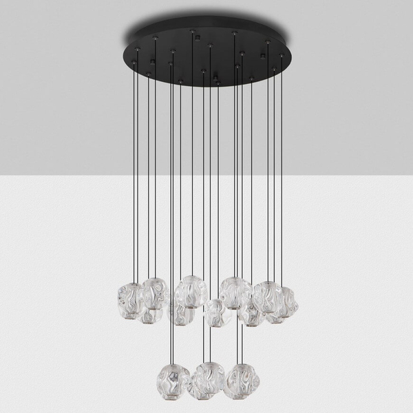 Wisząca lampa do salonu CHEPEN LE44427 LED 87W 3000K czarna chrom