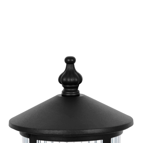 Stojąca lampa ogrodowa Miami K-8222 IP44 latarnia metalowa szklana czarna