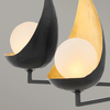 Lampa wisząca QN-REN5 łupiny kule balls złote czarne