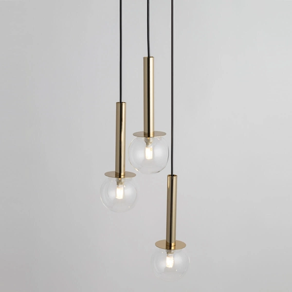 Lampa kaskadowa wisząca Daisy 40758 bańki do salonu przezroczysta złota